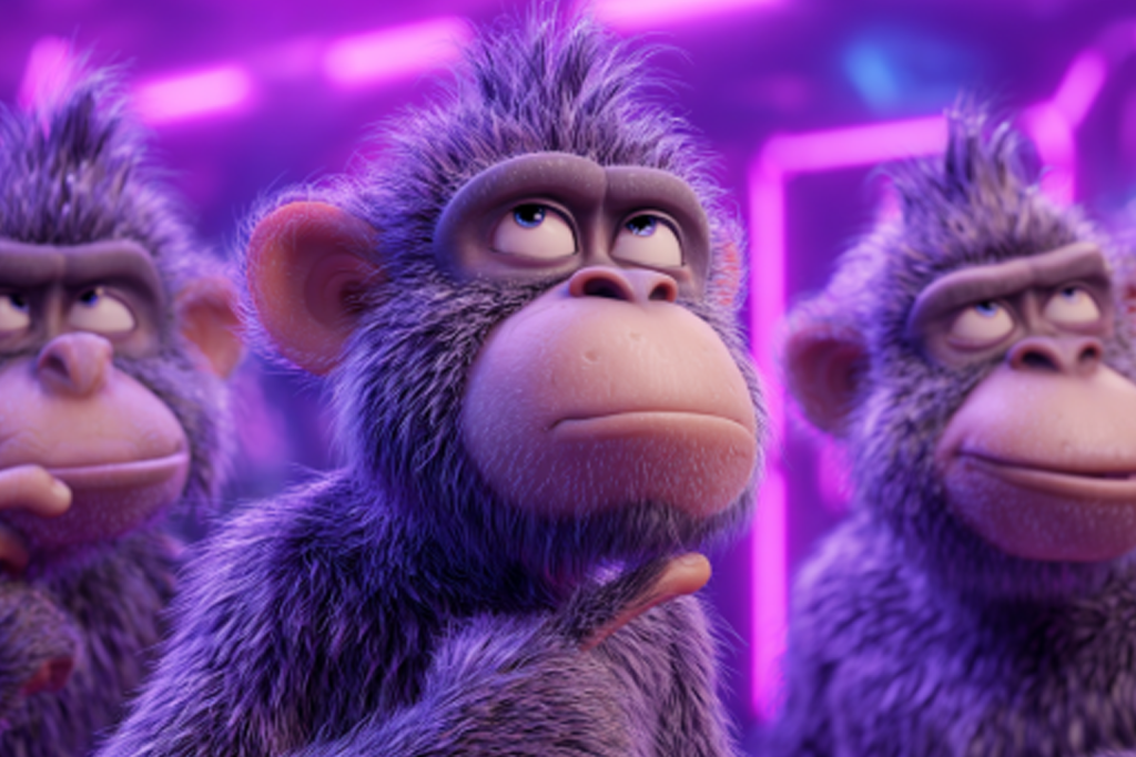Image of Monkeys thinking about our philosophy.