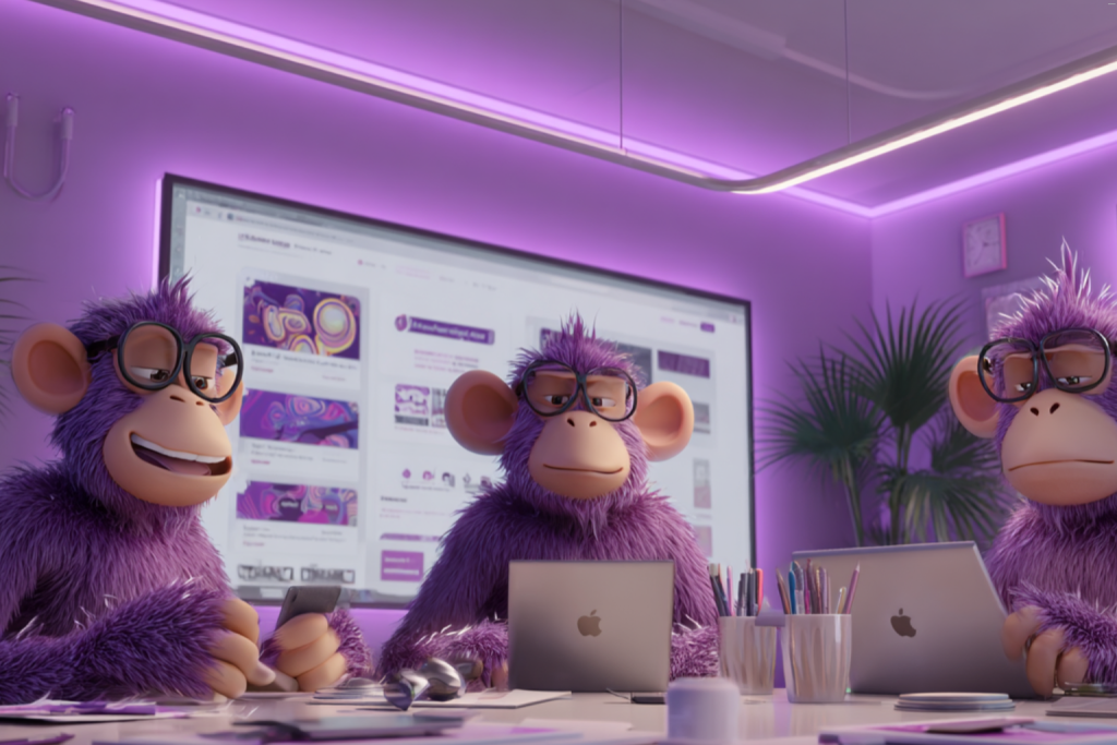 Image of Monkeys working on strategies for our clients.