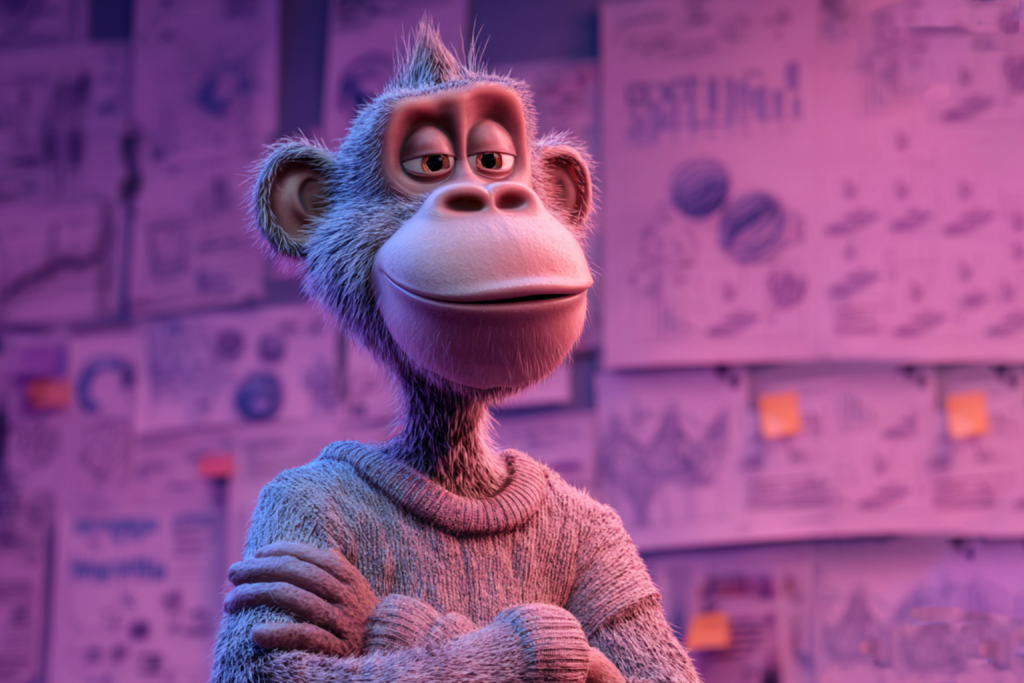 Image of a Monkey thinking about how he can improve the PPC.